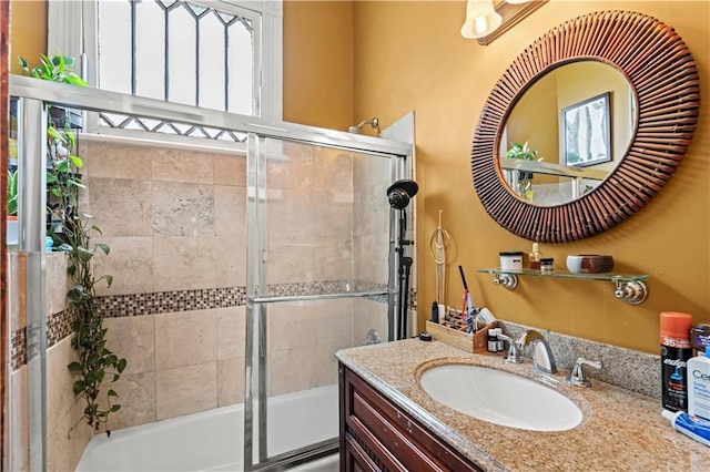 230406 Valmont St, New Orleans, LA 70115 - full bathroom featuring combined bath / shower with glass door and vanity