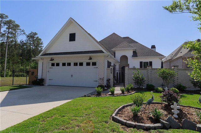 201 Jardin Loop, Covington, LA 70433 - view of front of property featuring brick siding, concrete driveway, a shingled roof, and an attached garage