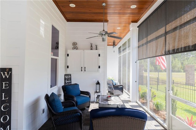 201 Jardin Loop, Covington, LA 70433 - sunroom with a ceiling fan