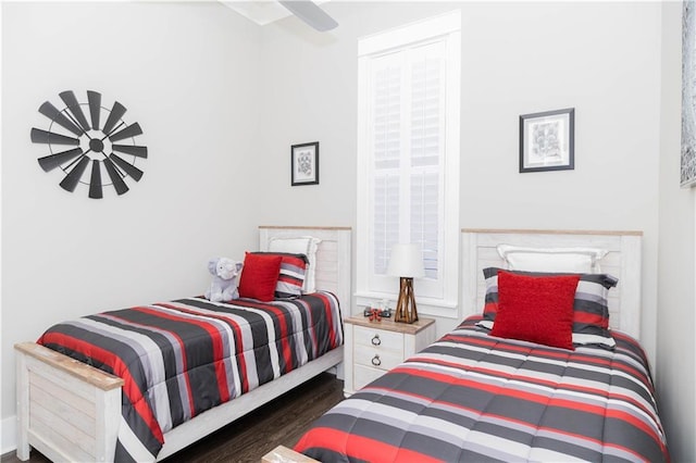 201 Jardin Loop, Covington, LA 70433 - bedroom with wood finished floors and ceiling fan