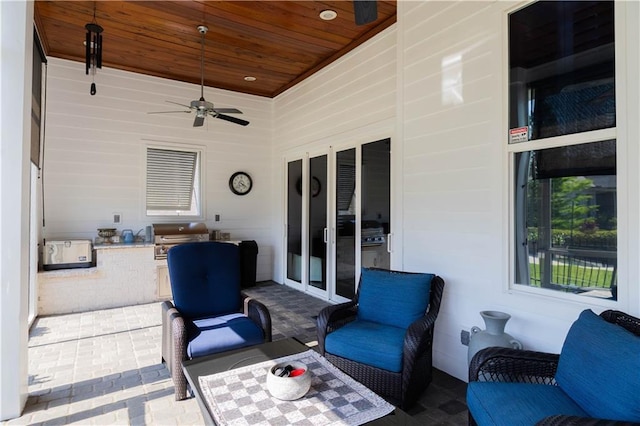 201 Jardin Loop, Covington, LA 70433 - view of patio / terrace featuring area for grilling and a ceiling fan