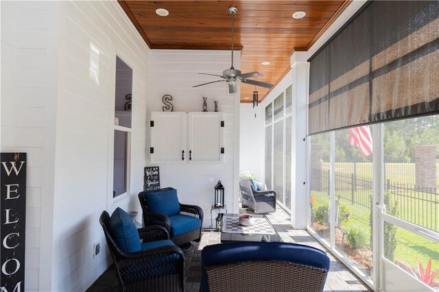 201 Jardin Loop, Covington, LA 70433 - sunroom / solarium with ceiling fan