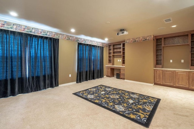 1134 Belair Blvd, Slidell, LA 70460 - living room with carpet floors, recessed lighting, and built in shelves