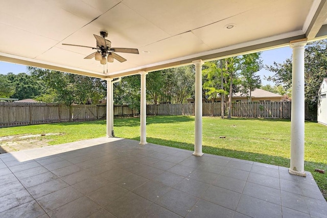 1134 Belair Blvd, Slidell, LA 70460 - view of patio featuring a ceiling fan