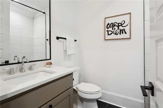 3804 Prytania St, New Orleans, LA 70115 - full bathroom featuring vanity, toilet, and tile patterned flooring
