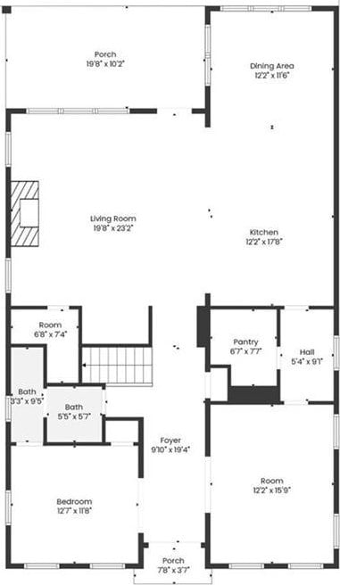 3804 Prytania St, New Orleans, LA 70115 - floor plan / room layout