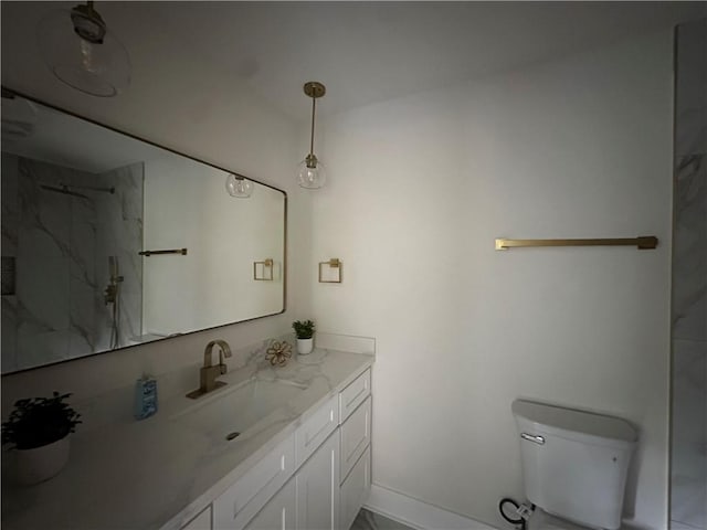 839 Behrman Ave, New Orleans, LA 70114 - bathroom featuring toilet, vanity, and a shower