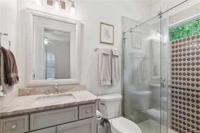 474 Trailhead Dr, Abita Springs, LA 70420 - full bath featuring a shower stall, vanity, and toilet