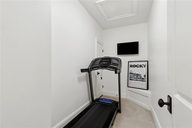 474 Trailhead Dr, Abita Springs, LA 70420 - exercise area with light colored carpet