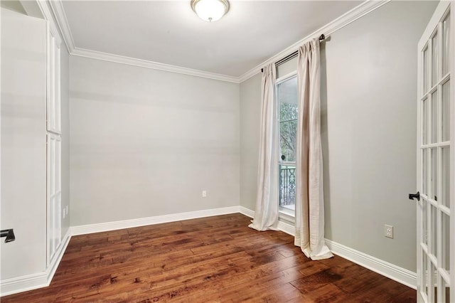 740 Double J Rd, Covington, LA 70433 - empty room with wood finished floors and crown molding