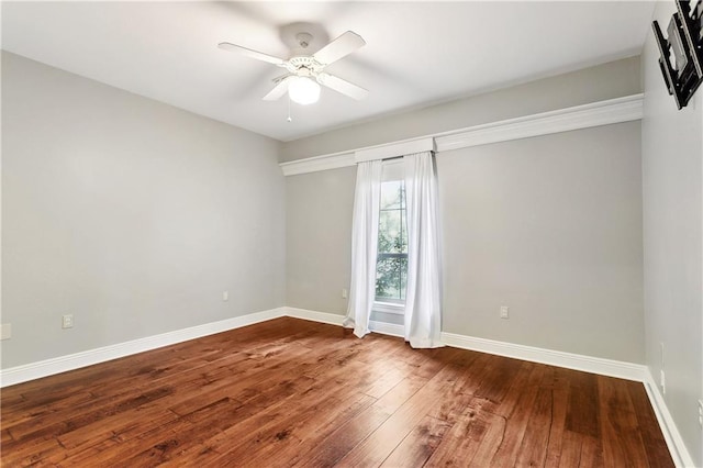 740 Double J Rd, Covington, LA 70433 - unfurnished room with ceiling fan and hardwood / wood-style flooring