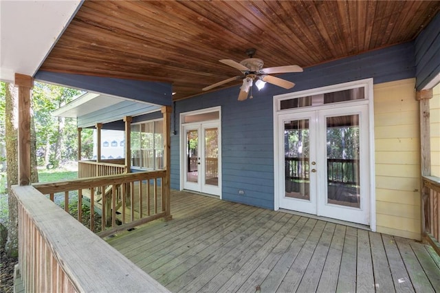 116 Fay Way, Slidell, LA 70460 - deck with french doors and a ceiling fan