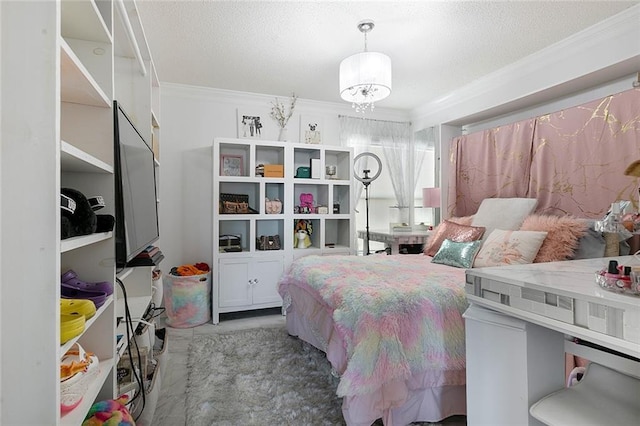 1332 Denmark Ct, Slidell, LA 70461 - bedroom featuring ornamental molding and a textured ceiling