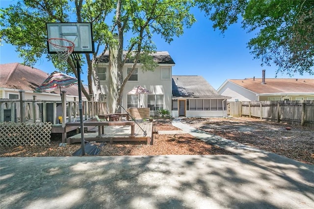 1332 Denmark Ct, Slidell, LA 70461 - view of basketball court featuring a fenced backyard