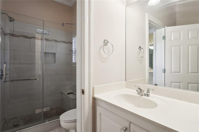 1203 W Cherry Hill Loop, Folsom, LA 70437 - bathroom featuring toilet, a shower stall, and vanity