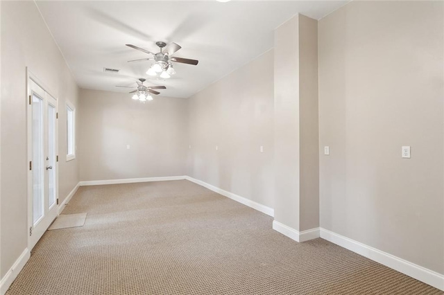 1203 W Cherry Hill Loop, Folsom, LA 70437 - empty room with ceiling fan, light carpet, and baseboards