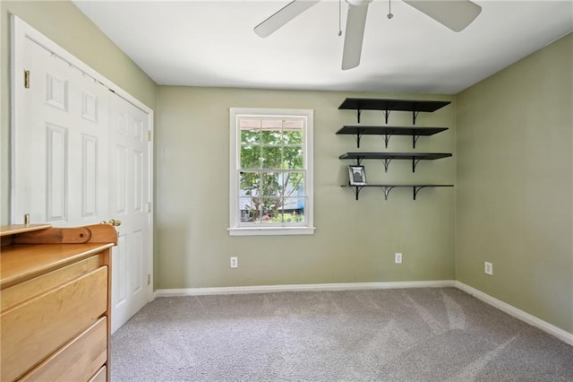 5139 Pratt Dr, New Orleans, LA 70122 - unfurnished bedroom featuring carpet flooring, baseboards, and ceiling fan