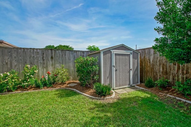 view of shed