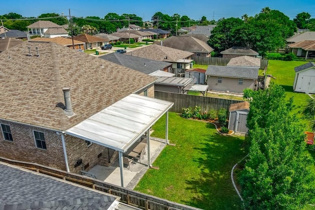 aerial perspective of suburban area