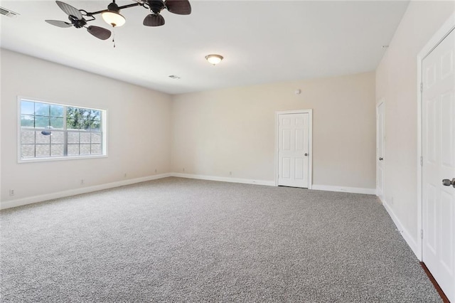 436 Nighthawk Dr, Slidell, LA 70461 - carpeted empty room with baseboards and ceiling fan