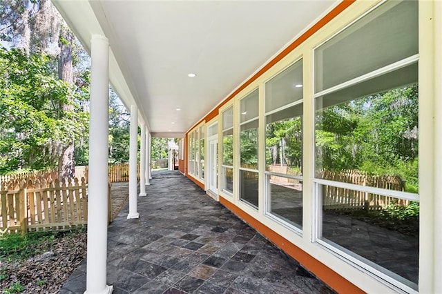 436 Nighthawk Dr, Slidell, LA 70461 - view of patio / terrace with fence and covered porch