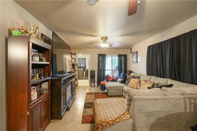 521 S Alexander St, New Orleans, LA 70119 - living room featuring a ceiling fan