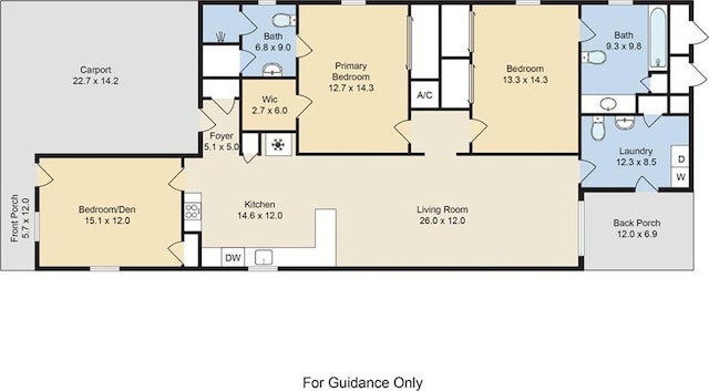 521 S Alexander St, New Orleans, LA 70119 - room layout