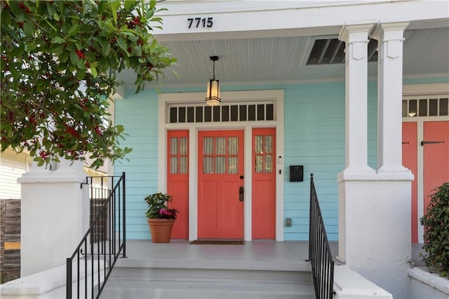 7715 Panola St, New Orleans, LA 70118 - property entrance featuring covered porch
