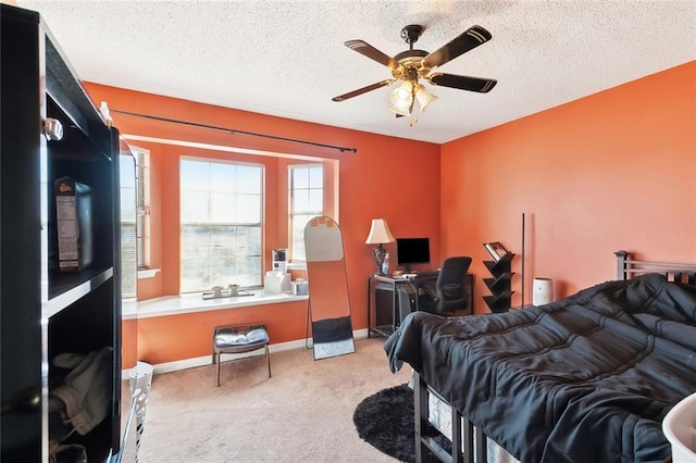 2929 Hudson St, New Orleans, LA 70114 - bedroom with carpet, a textured ceiling, and baseboards