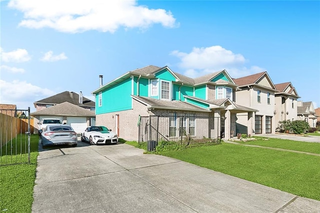 2929 Hudson St, New Orleans, LA 70114 - view of front of house with driveway, an attached garage, and a residential view