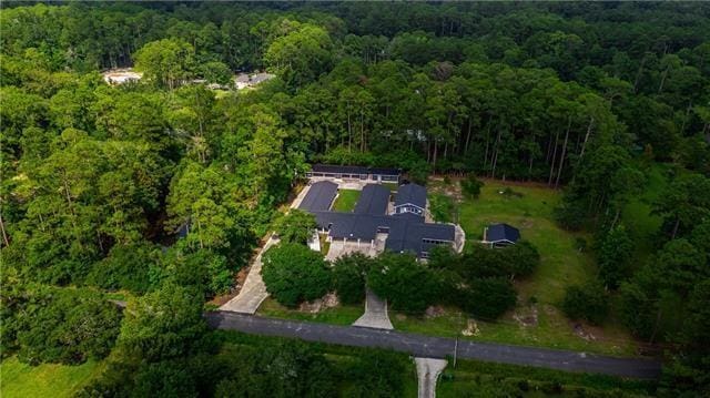 60078 W Park Cir, Lacombe, LA 70445 - aerial overview of property's location with a forest