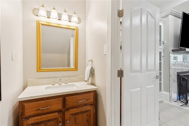 940 Orion Ave, Metairie, LA 70005 - bathroom with vanity and tile patterned floors