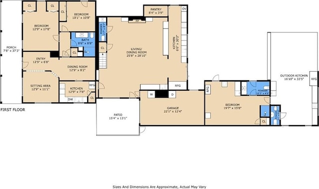 940 Orion Ave, Metairie, LA 70005 - floor plan / room layout