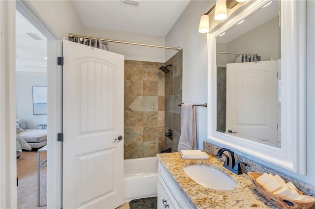 11 Arbor Cir, New Orleans, LA 70131 - ensuite bathroom with vanity and shower / bath combo with shower curtain