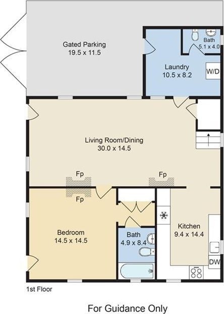 912 Spain St, New Orleans, LA 70117 - room layout