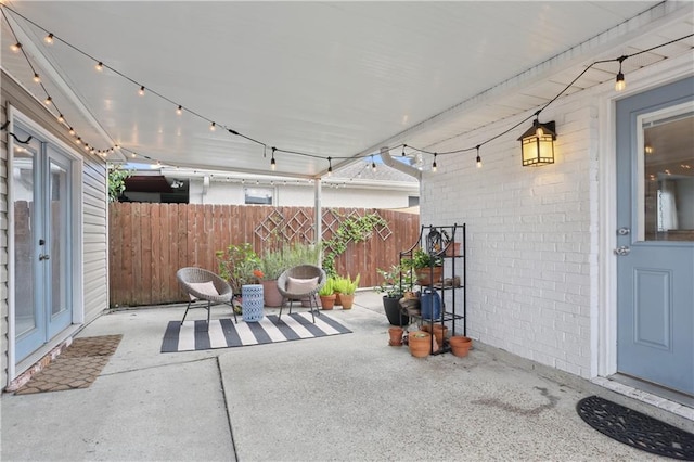 view of patio / terrace with fence