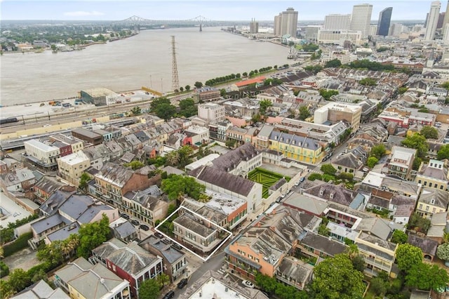 538 Governor Nicholls St, New Orleans, LA 70116 - aerial view of property's location featuring a notable bridge and a large body of water