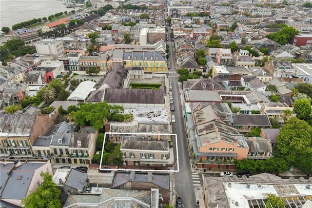 538 Governor Nicholls St, New Orleans, LA 70116 - aerial view of property and surrounding area with property boundaries highlighted