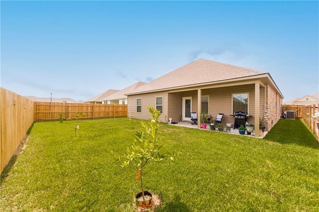 3663 Trestle Crossing Ave, Slidell, LA 70461 - rear view of property featuring central AC and a patio