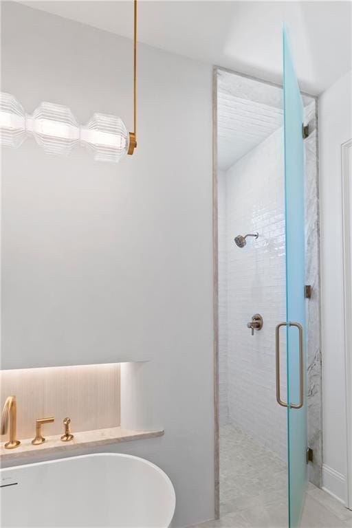 136 Linnette Ln, Mandeville, LA 70471 - full bath featuring a stall shower and tile patterned floors