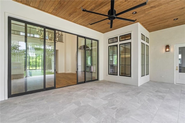136 Linnette Ln, Mandeville, LA 70471 - view of patio / terrace with ceiling fan