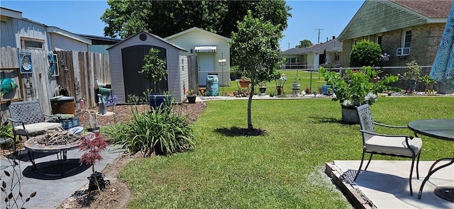3231 47th St, Metairie, LA 70001 - view of yard with a shed, an outbuilding, and a patio area