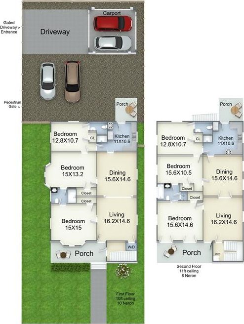 8-10 Neron Pl, New Orleans, LA 70118 - view of property floor plan
