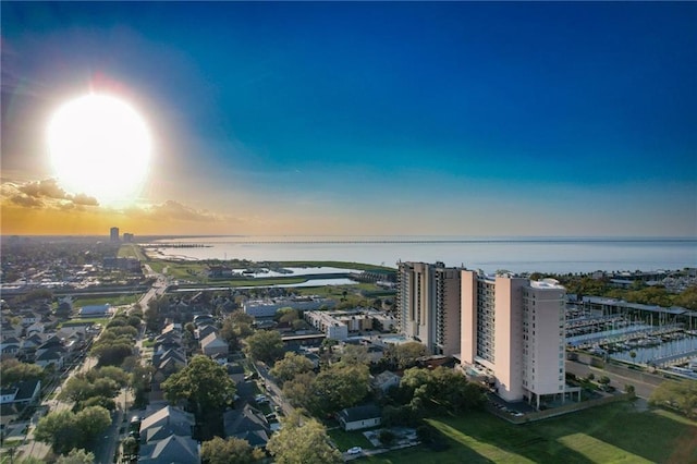 232 Lake Marina Ave Unit 10-D, New Orleans, LA 70124 - aerial view at dusk of a water view