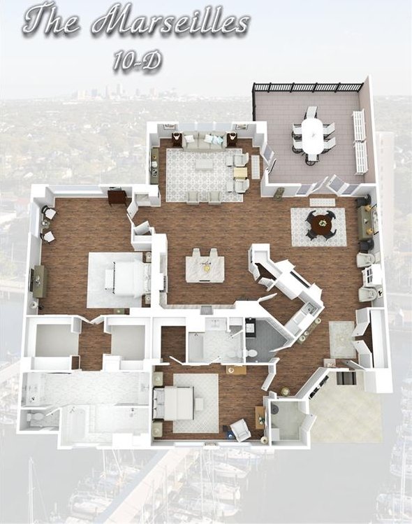 232 Lake Marina Ave Unit 10-D, New Orleans, LA 70124 - room layout