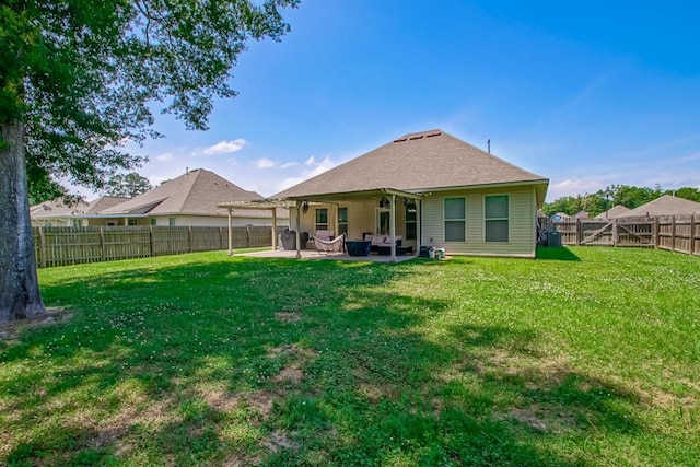 back of property with a patio area