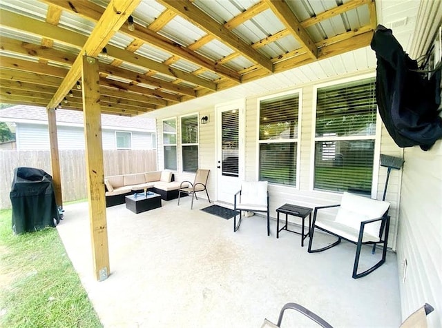 1758 Mary Dr, Slidell, LA 70458 - view of patio / terrace featuring an outdoor living space and fence