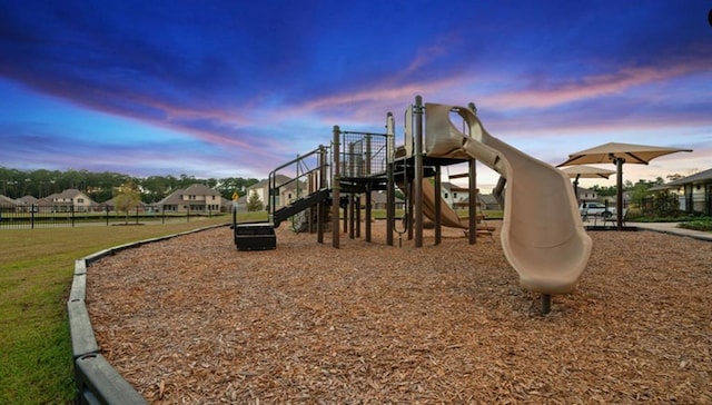 view of playground at dusk