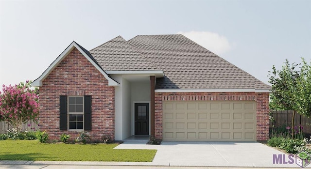 39528 White Sand Ln, Ponchatoula, LA 70454 - view of front of house featuring brick siding, an attached garage, concrete driveway, and roof with shingles