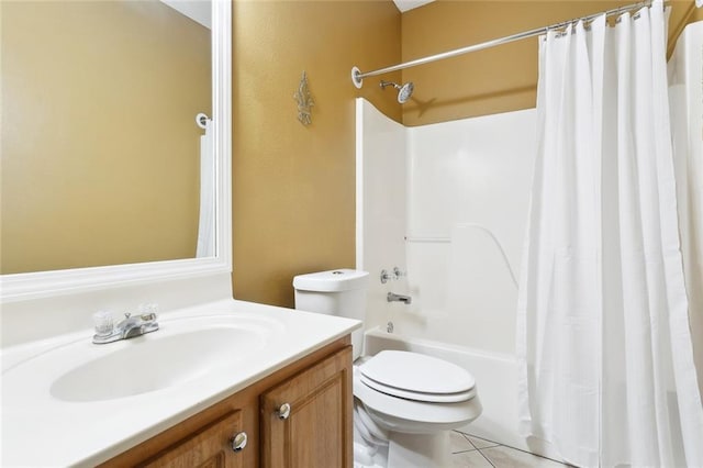 1902 Huey P Long Ave, Gretna, LA 70053 - full bathroom featuring toilet, shower / bath combo with shower curtain, vanity, and tile patterned floors